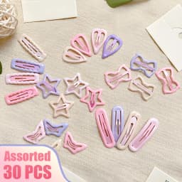 30/50Pcs Gentle Soft Star Hair Clips Set Non-Pull Barrettes for Baby Girls Toddlers Side Bangs Fine Hair Cute Kids Accessories