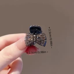 2pcs Flash Diamond Mini Bow Mini Gripper Luxury Hairpin Front Hairpin Female Head Hairpin Side Clip Hair Root Fluffy Artifact