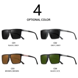 CRIXALIS Polarized Sunglasses For Men And Women Vintage Square Driving Fishing Neutral Sunglasses Anti-reflective Shade UV400