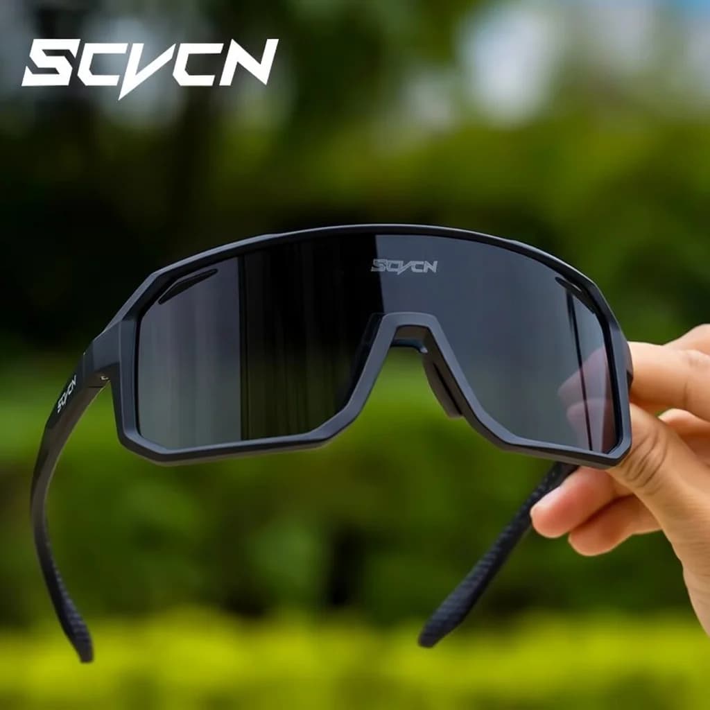 SCVCN Trendy Eyewear Cycling Sunglasses Fashion Sunglasses MTB Bicycle Camping UV400 Hiking Protection Glasses for Men Women