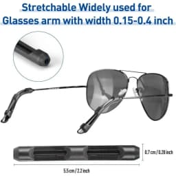 2/10Pcs Glasses Anti-slip Silicone Sleeve Eye Frame Leg Drag Fixed Ear Hook Bracket Anti-drop Artifact Glasses Accessories