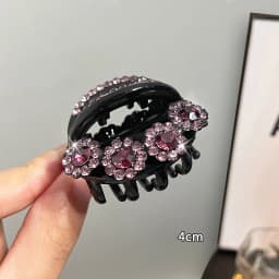 2/4/10pcs Mini Round Rhinestone Hair Claw Retro Zircon Women Girls Claw Clip Small Hairpins Hair Crabs Girls Hair Accessories 