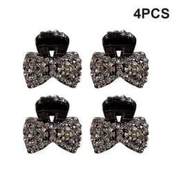 2/4/10pcs Mini Round Rhinestone Hair Claw Retro Zircon Women Girls Claw Clip Small Hairpins Hair Crabs Girls Hair Accessories 