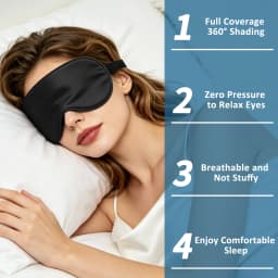 Imitated Silk Eye Cover Adjustable Sleep Eyes Mask Breathable Design Comfortable Blocks Light While Allowing Air Circulation