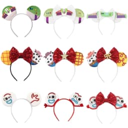Cartoon Mouse Ear Headband Sequins Bow Hairband Space Astronaut Cowboy Party Hair Accessory for Women Cosplay Costume Headwear
