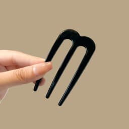 French Hair Pins for Women U Shaped Hair Forks Vintage Hairstyle Accessories Fashion 3 Prong Bun Hair Sticks