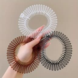 Flexible Full Circle Headbands Stylish Plastic Stretchable Hair Comb for Daily Hair Styling Multifunctional Hair Accessories
