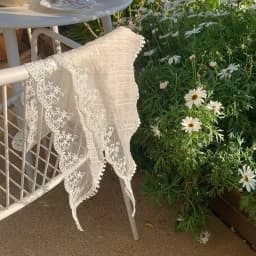 French Chic Alice White Lace Triangle Hair Wrap Fashion Accessory 