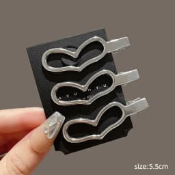 3Pcs/Set Sweet Fashion Metal Hairpin Non Slip Hairpin Geometric Hollow Hair Pin Women Barrettte Hair Clip