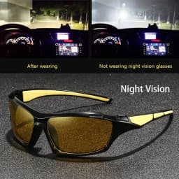 Fashion Vintage Square Frame Unisex Night Vision Glasses Reduce Visual Fatigue Lenses Anti-Glare Anti-Reflective Eyewear