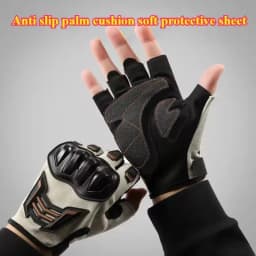 Breathable Motorcycle Gloves Half Finger Wear-Resistant Anti-Slip Racing for Outdoor Cycling Electric Bike Anti-Fall Protection