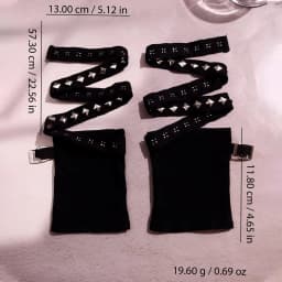 Y2K Personalized Buckle Punk Style Women's Fingerless Gloves Luo Hip Hop Style Stage Performance Street Dance Sleeves