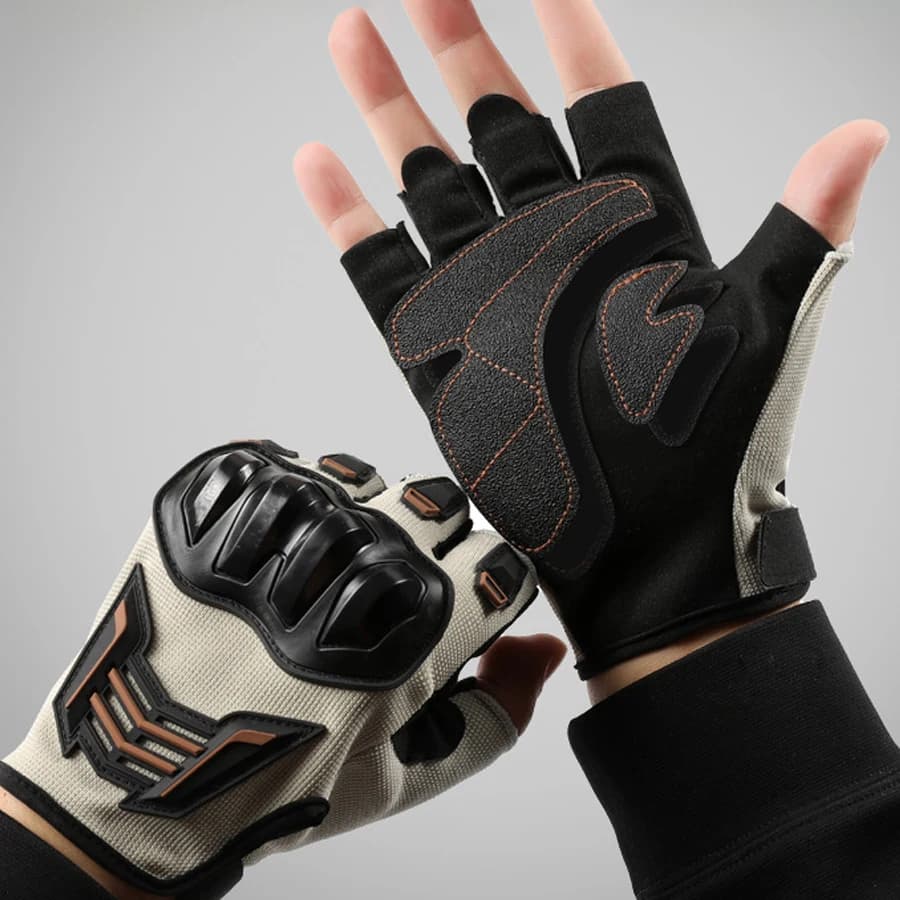 Half Finger Men's Gloves Outdoor F Protective Gloves Sports Wear Resistant Motorcycle Bicycle Gloves