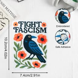 1PC Flowers & Bird Embroidered Patch Iron On Statement Letter Adhesive Badge DIY Gift For Clothes Cap Bag Jacket Trucker Hat