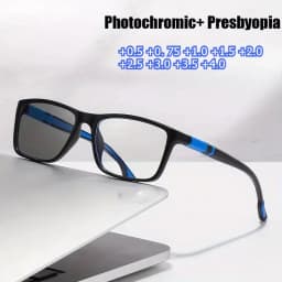+0.5 +0.75 Photochromic Ultra Light Anti Blue Light Reading Glasses Intensity Suitable for Sports and Outdoor Activities