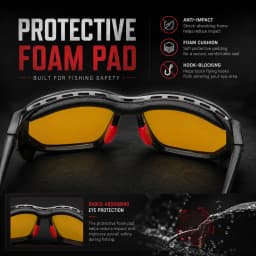 Fishing Polarized Sunglasses Men Women Anti Impact Safety Glasses Foam Pad Hook Protection UV400 Sports Driving Fishing Eyewear