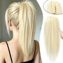 Synthetic Straight Waterfall Claw Clip Ponytail Hair Extensions,Half Up Half Down Hairstyle Available,Ideal for Women's Daily