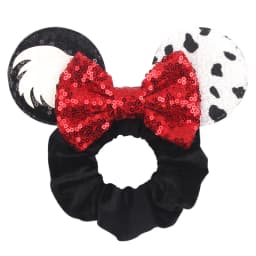 Cute Mouse Ears Velvet Scrunchies Hairband Women Elastic Ponytail Holder Girls Sequin Bow 2023 Kids Party DIY Hair Accessories