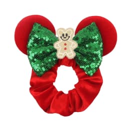 Cute Mouse Ears Velvet Scrunchies Hairband Women Elastic Ponytail Holder Girls Sequin Bow 2023 Kids Party DIY Hair Accessories
