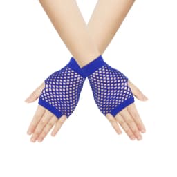 Solid color high-quality fingerless short fishing net gloves Fishing net fancy party dance mesh short gloves