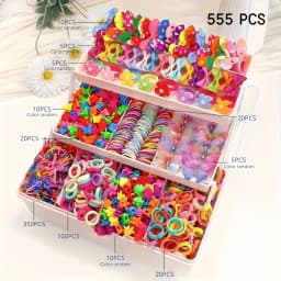 Bow High Elastic Hair Accessories Set No Hurt Hair Colorful Girls Hair Bands Kids Hair Accessories Princess Gift Set