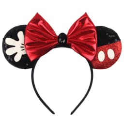 Disney Castle Mickey Mouse Ears Headband Sequins Bow Girls Cosplay Hairband Adult/Kids Party Gift Children Hair Accessories