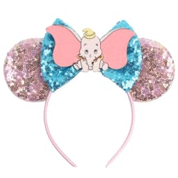 Disney Castle Mickey Mouse Ears Headband Sequins Bow Girls Cosplay Hairband Adult/Kids Party Gift Children Hair Accessories