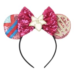 Disney Castle Mickey Mouse Ears Headband Sequins Bow Girls Cosplay Hairband Adult/Kids Party Gift Children Hair Accessories