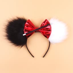 Disney Castle Mickey Mouse Ears Headband Sequins Bow Girls Cosplay Hairband Adult/Kids Party Gift Children Hair Accessories