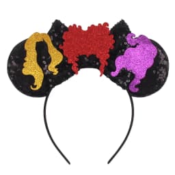 Disney Castle Mickey Mouse Ears Headband Sequins Bow Girls Cosplay Hairband Adult/Kids Party Gift Children Hair Accessories