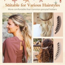 5 Pieces Banana Hair Clips for Women Strong Grip Non-Slip Hair Claws for Thick Hair 5 Inch Versatile Hair Accessories for Gift