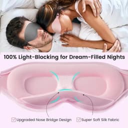 Breathable Eyepatch 3D Contoured Cup Blindfold Concave Molded Night Sleep Eye Mask 100% Light Blocking Soft Eye Cover for Travel