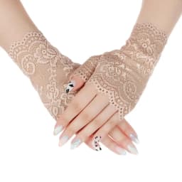 Women Short Lace Hollow-Out Fingerless Gloves Sun Protection Sleeves Mesh Thin Cycling Sexy Mittens Half Finger Handschoenen