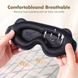 3D Contoured Sleep Eye Mask Weighted for Side Sleepers Soft Comfortable 100% Blockout No Eye Pressure Men Women