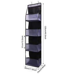 4/6-Tier Hanging Storage Bag Foldable Organizer Over-The-Door Holder For Hair Accessories Snacks Toys Clothes Storage Holder