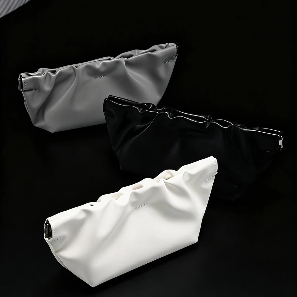 1pc Portable Trendy Spring Cloud-Shaped Glasses Case Large Capacity PU Leather Sunglasses Bag For Women's Fashion Storage Bag Bo