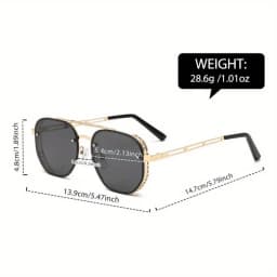 Classic and fashionable double-beam metal sunglasses, high-end, simple and versatile Sun Glasses for Man Women