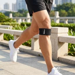 1Pc Patellar Tendon Band, Vilico Ultra Thin 0.9mm Anti-slip Adjustable Compression Knee Strap for Running Cycling Workout, Unise