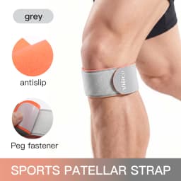 1Pc Patellar Tendon Band, Vilico Ultra Thin 0.9mm Anti-slip Adjustable Compression Knee Strap for Running Cycling Workout, Unise