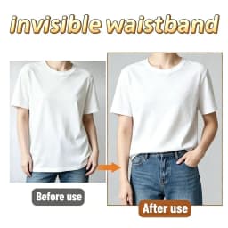 4PCS/Set (1 Strap+3 Buttons) Exquisite Lace Trimmed Hem Waistband Suitable for T-Shirts, Dresses, Shirts Shorten Clothing Length