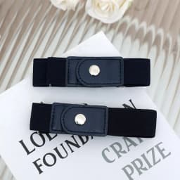 2pcs Set Stylish Minimalist Buckle-Free Belts Elastic Casual Belt Versatile for Everyday Use Adjustable Unisex Invisible Belts