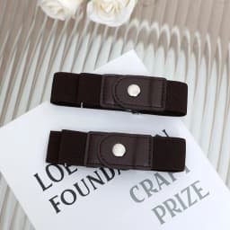 2pcs Set Stylish Minimalist Buckle-Free Belts Elastic Casual Belt Versatile for Everyday Use Adjustable Unisex Invisible Belts
