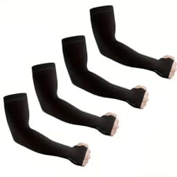 4 Pairs Summer Ice Silk Sun Protection Ice Sleeve Unisex Fashion Outdoor Sports Cycling Driving Sun Protection Arm Sleeve
