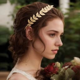 New Retro Gold Color Leaf Headband Headpiece Crown Tiara Headdress Goddess Greek Head Jewelry Bride Wedding Hair Accessories
