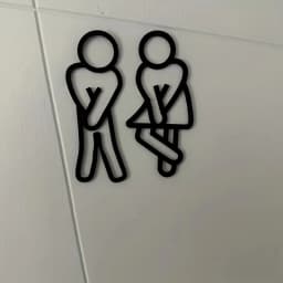 2pcs Interesting Bathroom Signs - Signals for Men'S And Women'S Restrooms - Door Decorations for Men'S And Women'S Restrooms
