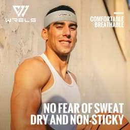WRELS Pure Color Sports Headband Running Headwear Sweat-Absorbent Headband High Quality Sweatbands Basketball Running Headband