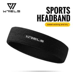WRELS Pure Color Sports Headband Running Headwear Sweat-Absorbent Headband High Quality Sweatbands Basketball Running Headband