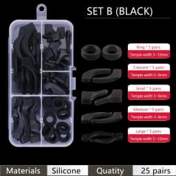 25 Pairs Eyeglasses Retainers Premium Silicone Anti-Slip Eyeglass Holder Comfort Ear Grip Hooks Protectors For Spectacle Eyewear