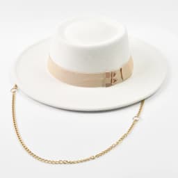 Women's Fedora Hat Fashionable Metal RB Letter Felt Hat Autumen Winter Derby Wedding Jazz Hats