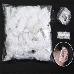 100/200Pcs Disposable Hairdressing Earmuffs Salon Clear Ear Cover Ear Protection Hair Dye Protect Cap Hair Color Styling Tool